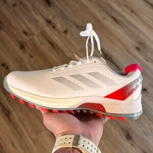 New Women's Adidas Adizero ZG Golf Shoes IH9889 White Red sz 7.5  NWT